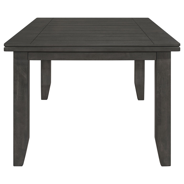 Dalila 6-piece Rectangular Dining Table Set Dark Grey