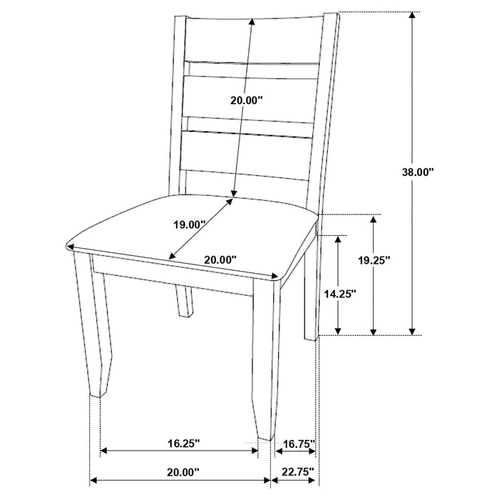 Alston Wood Dining Side Chair Knotty Nutmeg (Set of 2)