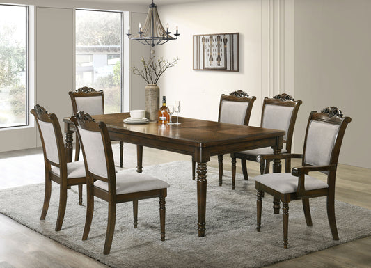 Willowbrook 7-piece Rectangular Dining Table Set Chestnut