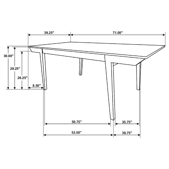 Nogales 5-piece Rectangular Dining Table Set Coastal Grey