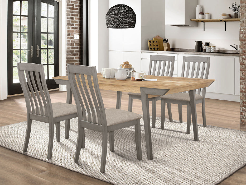 Nogales 5-piece Rectangular Dining Table Set Coastal Grey