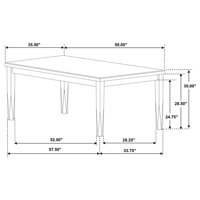 Appleton 7-piece Rectangular Dining Set Washed Black