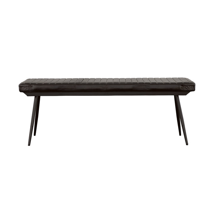 Misty Leather Upholstered Dining Bench Antique Espresso