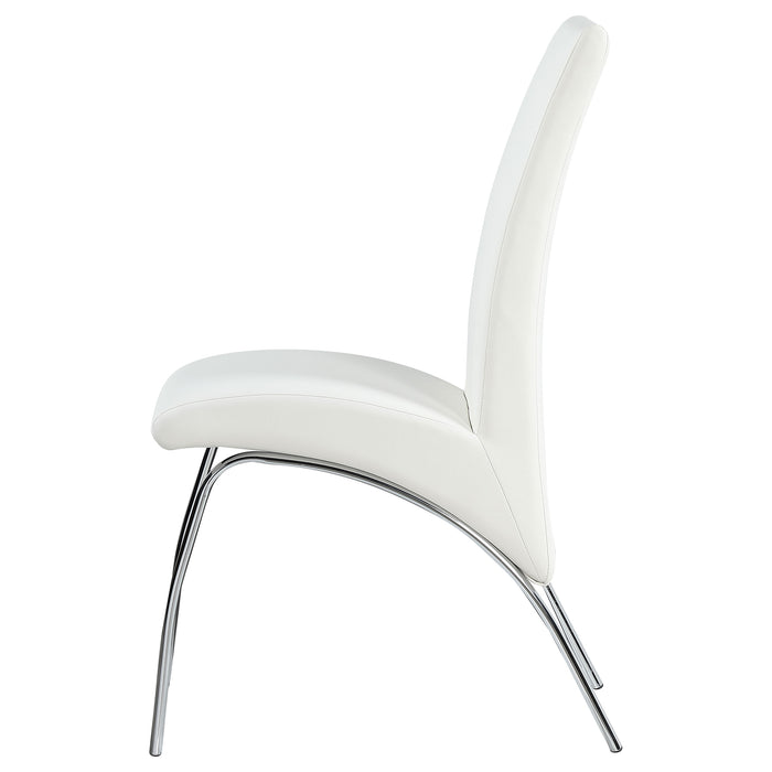 Bishop Upholstered Dining Side Chair White (Set of 2)