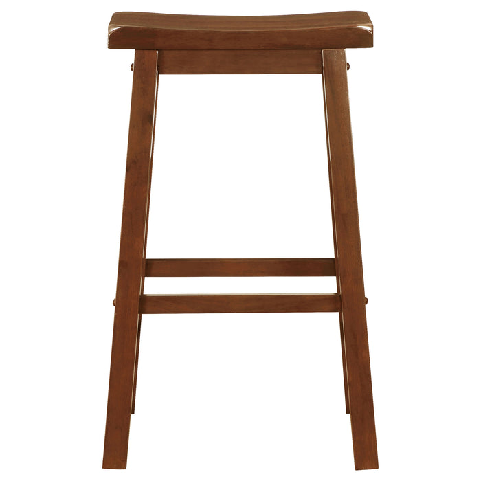 Durant Wood Backless Bar Stool Chestnut (Set of 2)