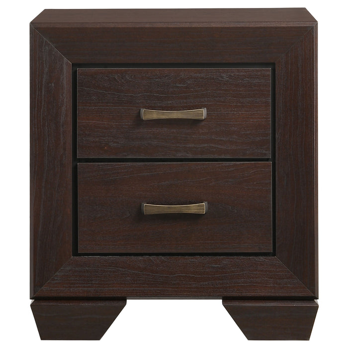 Kauffman 2-drawer Nightstand Dark Cocoa