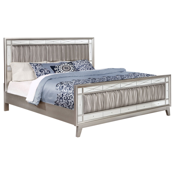 Leighton 4-piece Queen Bedroom Set Metallic Mercury