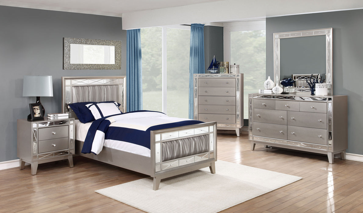 Leighton 5-piece Twin Bedroom Set Metallic Mercury