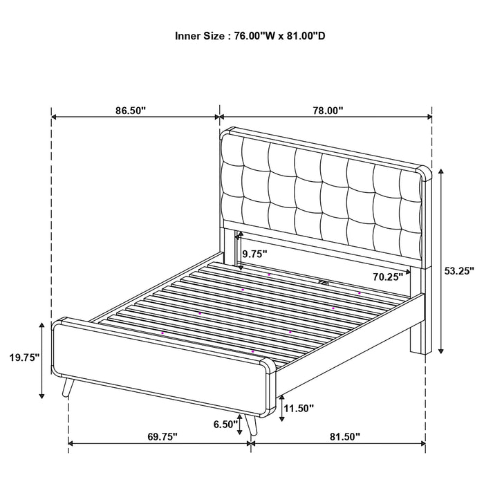 Robyn 5-piece Eastern King Bedroom Set Dark Walnut