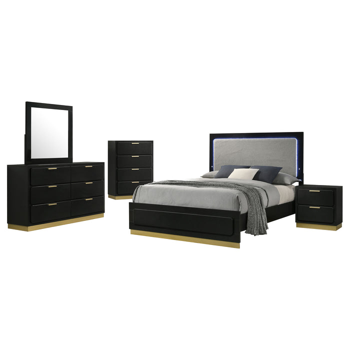 Caraway 5-piece California King Bedroom Set Black