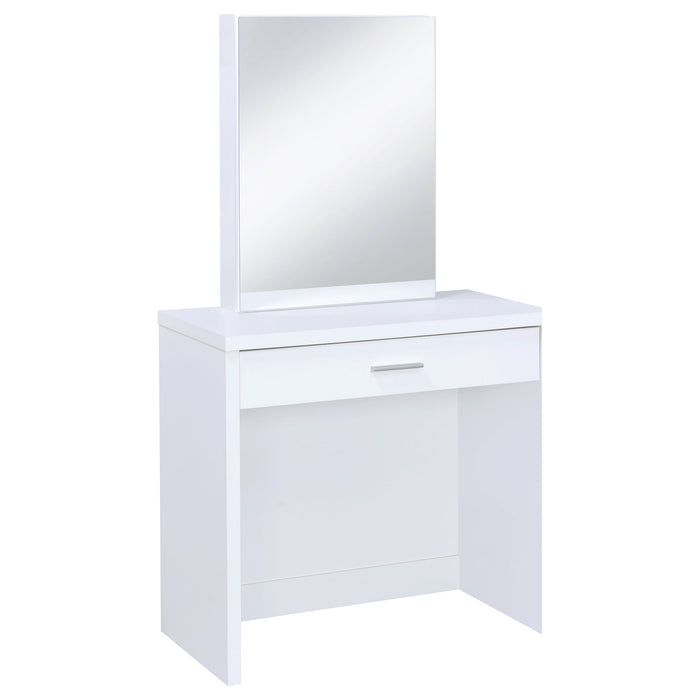 Harvey Vanity Set with Lift-Top Stool White