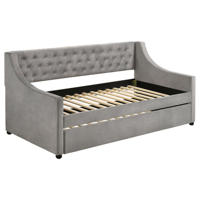 Chatsboro Upholstered Twin Daybed with Trundle Grey