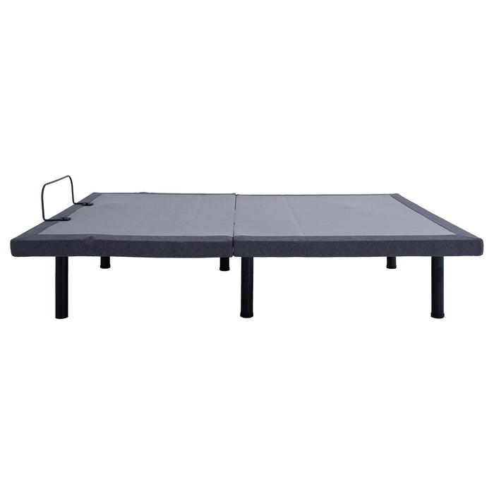 Negan Eastern King Adjustable Bed Base Grey and Black