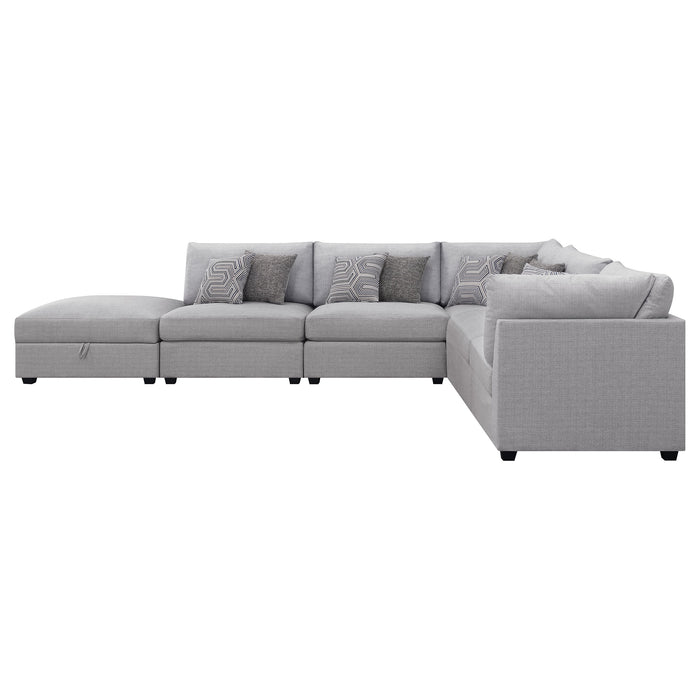 Cambria 6-piece Upholstered Modular Sectional Sofa Grey