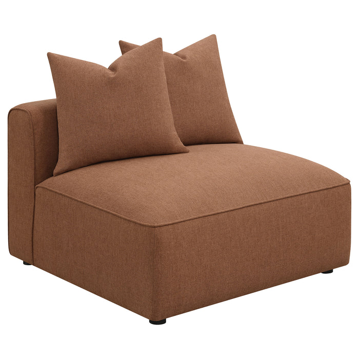 Jennifer 6-piece Upholstered Modular Sectional Terracotta