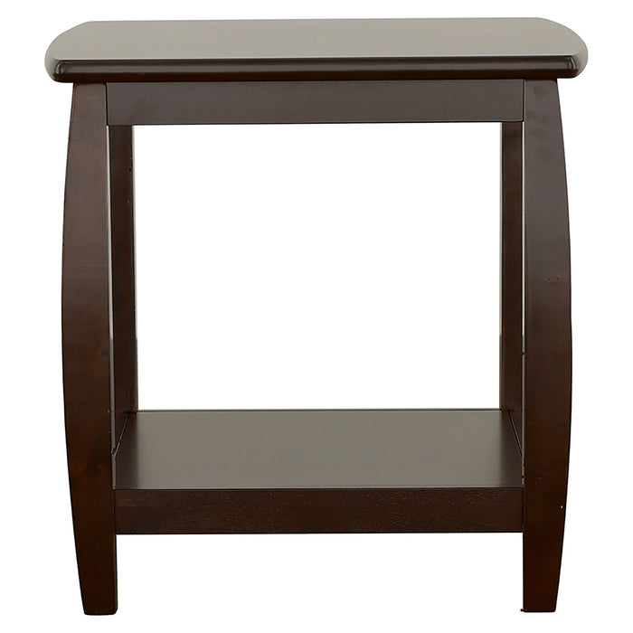 Dixon 1-shelf Square Wood End Table Espresso