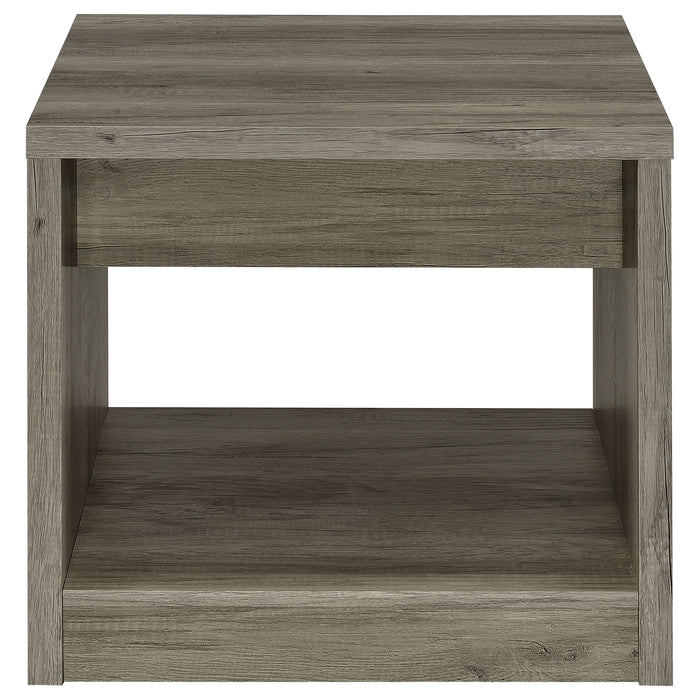 Felix 1-drawer Engineered Wood Side End Table Grey Driftwood