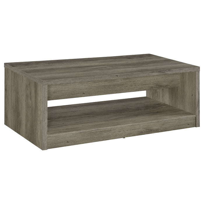 Felix 2-drawer Engineered Wood Coffee Table Grey Driftwood