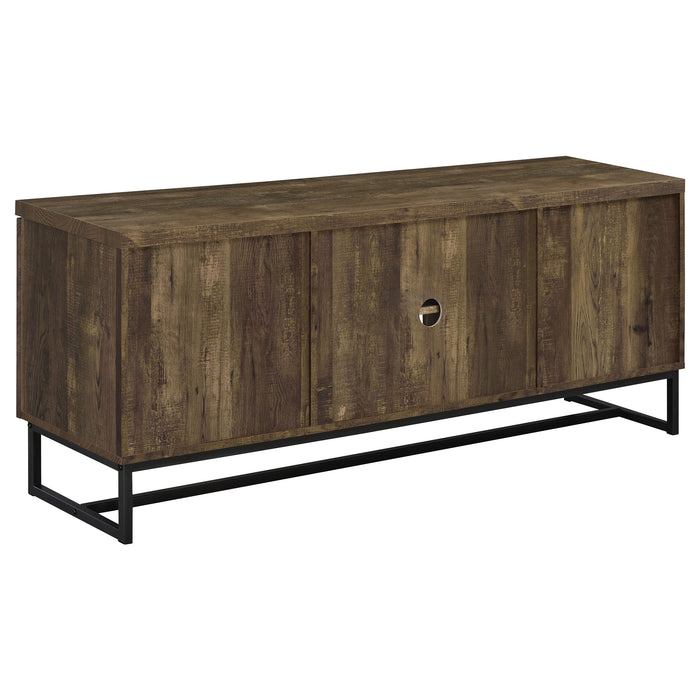 Myles 2-door Engineered Wood 60" TV Stand Rustic Oak