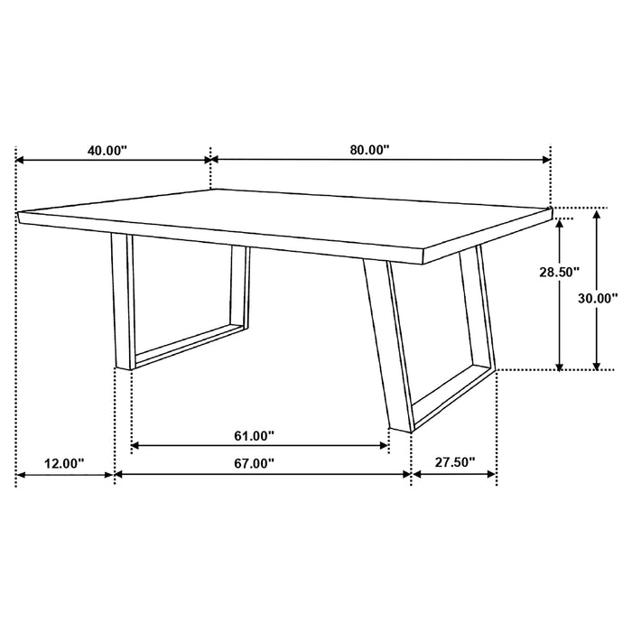 Misty 5-piece Rectangular Dining Set Sheesham and Espresso