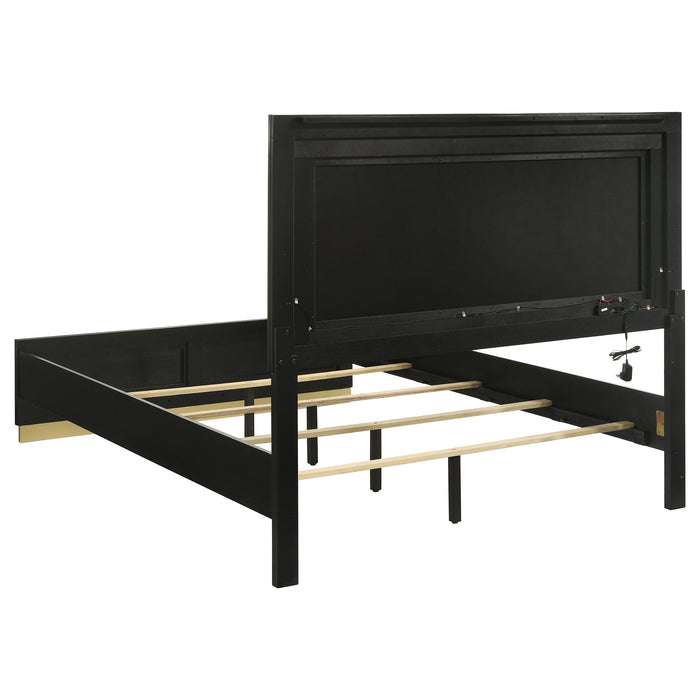 Caraway 4-piece Eastern King Bedroom Set Black