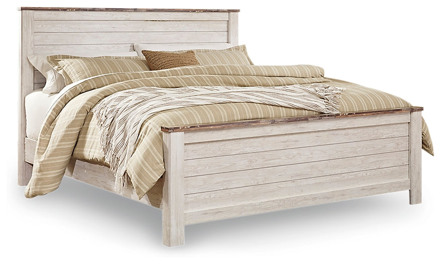 Willowton King Panel Bed with Dresser and Nightstand