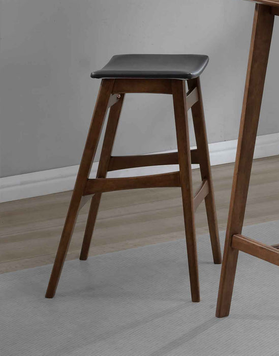 Finnick Cushioned Backless Bar Stool Walnut (Set of 2)