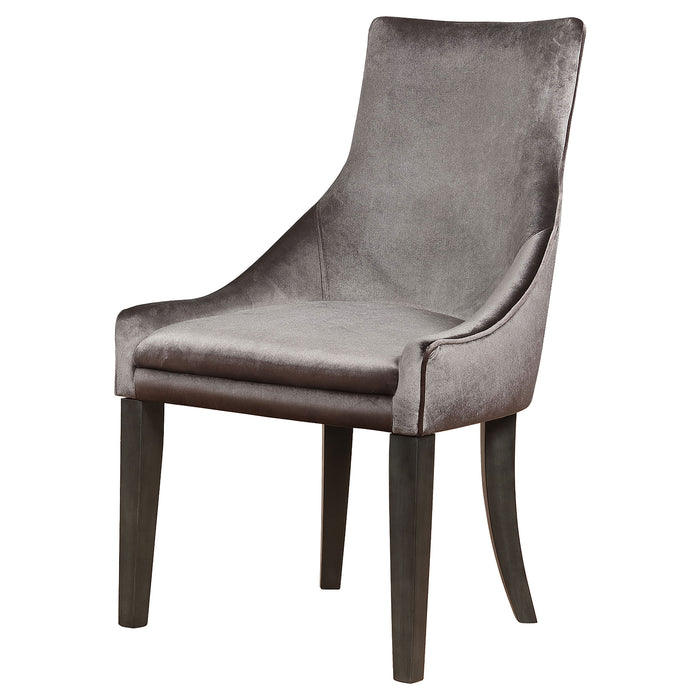 Phelps Velvet Upholstered Dining Side Chair Grey (Set of 2)