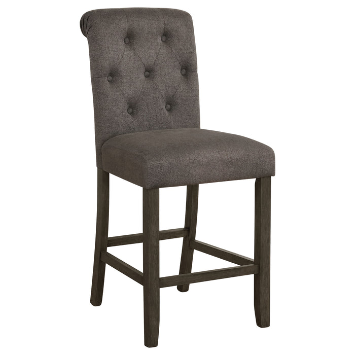 Balboa Fabric Upholstered Counter Chair Grey (Set of 2)