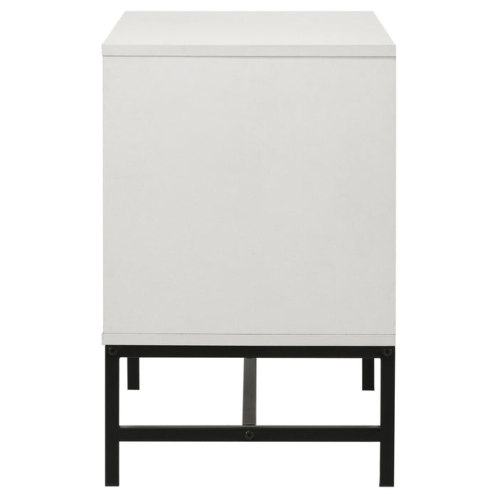 Sonora 2-drawer Nightstand Bedside Table White