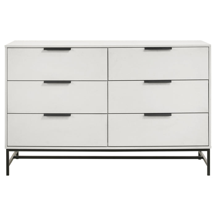 Sonora 6-drawer Bedroom Dresser White