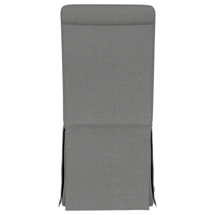 Shawna Upholstered Skirted Dining Chair Gray (Set of 2)