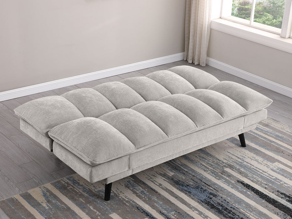 Laredo Upholstered Tufted Convertible Sofa Bed Light Grey