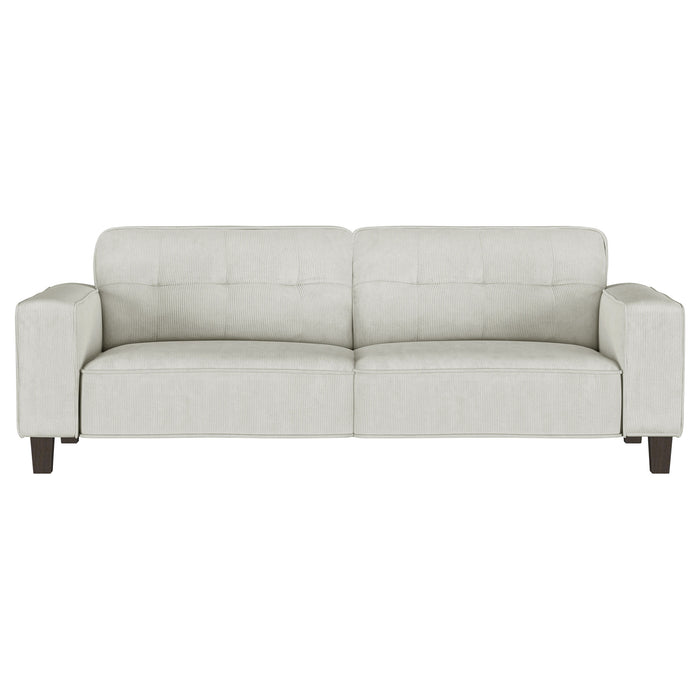 Deerhurst 2-piece Upholstered Track Arm Sofa Set Greige