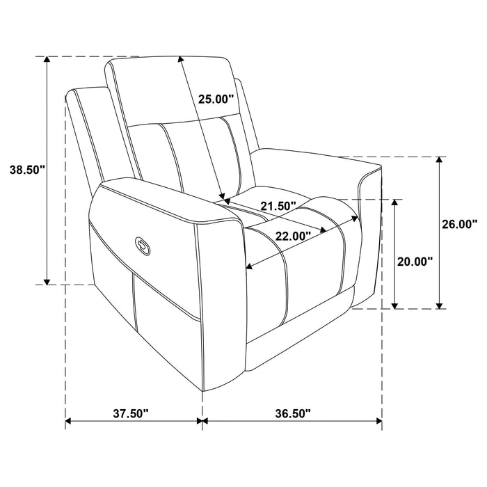 Brentwood 3-piece Upholstered Reclining Sofa Set Charcoal