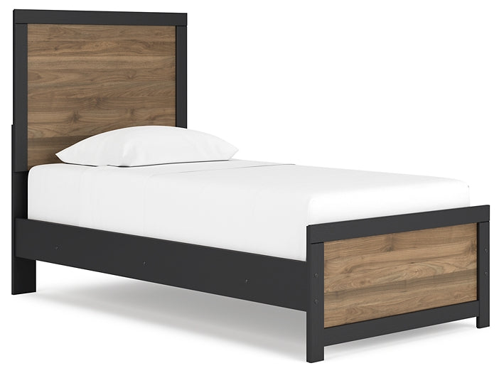 Vertani Twin Panel Bed with Nightstand