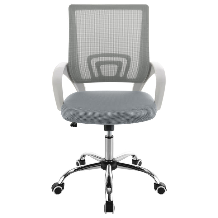 Felton Upholstered Adjustable Home Office Desk Chair Grey