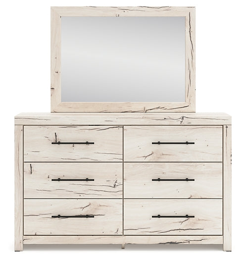 Lawroy Queen Panel Bed with Mirrored Dresser