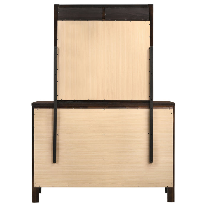 Carlton 6-drawer Dresser with Mirror Cappuccino