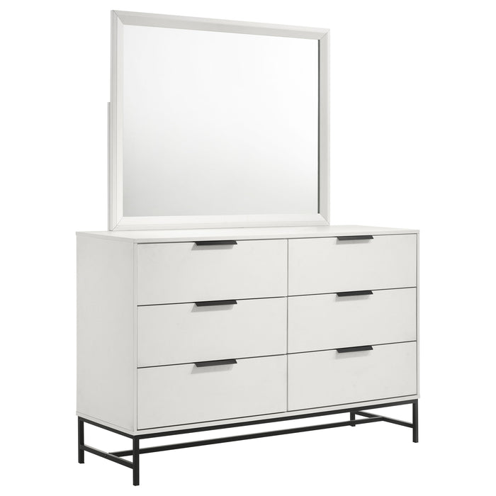 Sonora 6-drawer Dresser with Mirror White