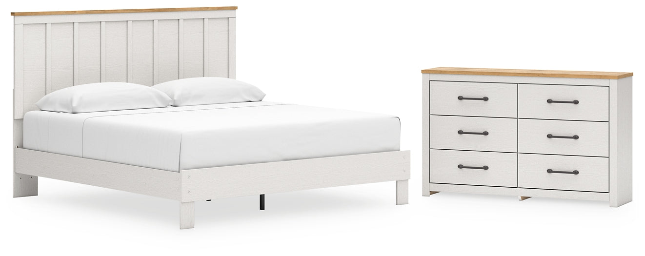 Linnocreek King Panel Bed with Dresser