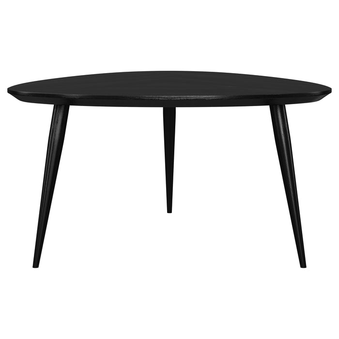 Odessa Triangular Solid Wood Coffee Table Black