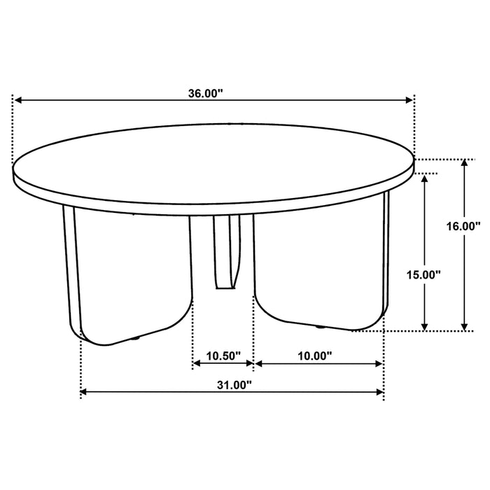 Dale Round Solid Mango Wood Coffee Table Brown