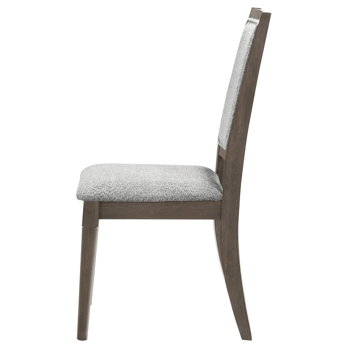 Onslow Upholstered Dining Side Chair Dark Brown (Set of 2)