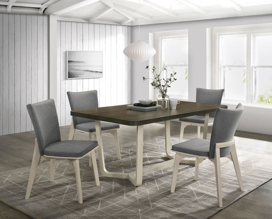 Biloxi 5-piece 71-inch Rectangular Dining Set Greyish Brown