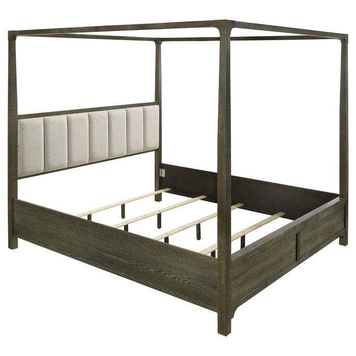 Gran Park Eastern King Canopy Bed Dark Cocoa