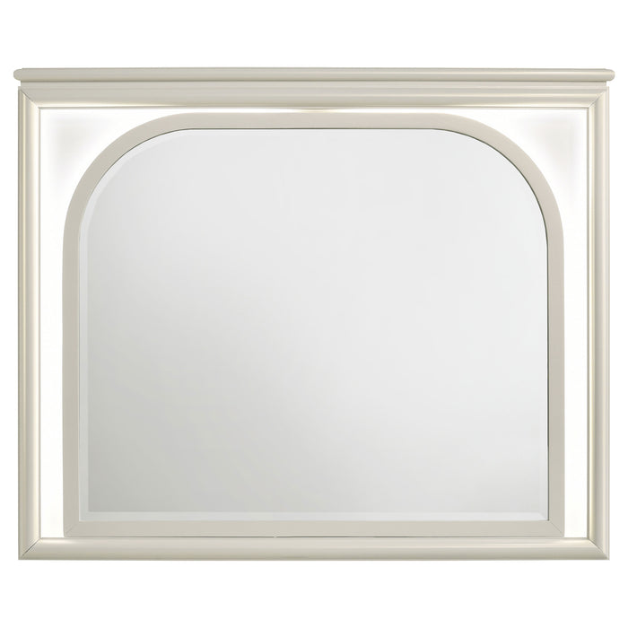 Olivia LED Dresser Mirror Pearl White