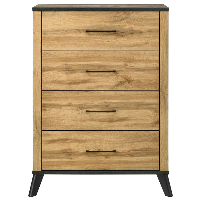 Kaywood 4-drawer Bedroom Chest of Drawers Natural Pine