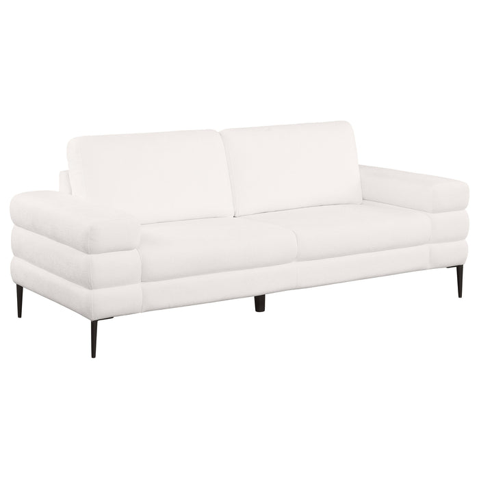 Jessel 2-piece Chenille Upholstered Sofa Set Ivory