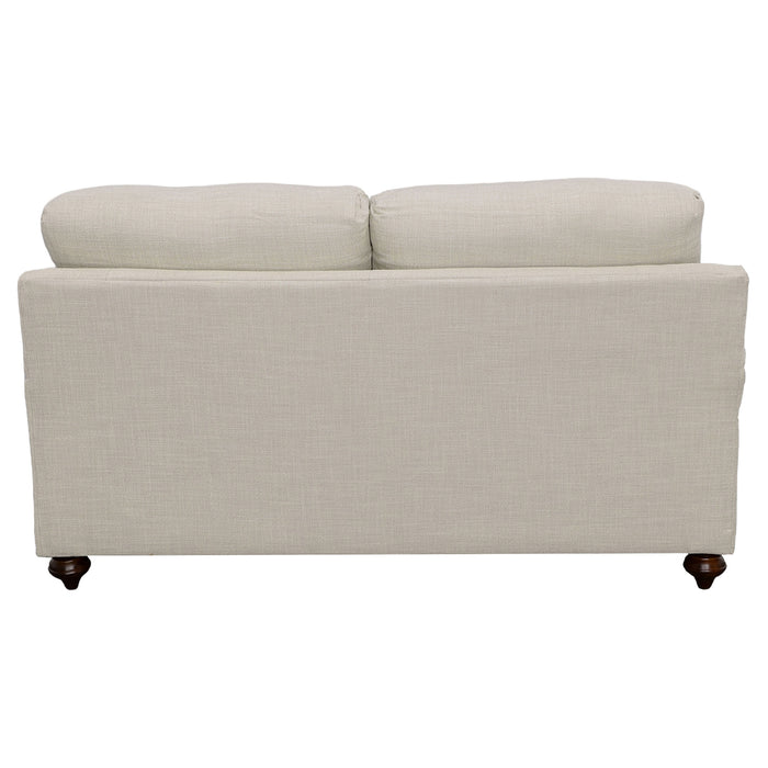 Glenn Upholstered English Arm Loveseat Light Grey and Grey